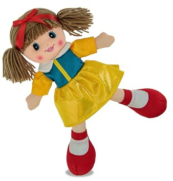 Teorema - Carlotta Bambola di Pezza Principessa Favole Bambola Stoffa, Giocattolo per Bambini, Altezza 30cm