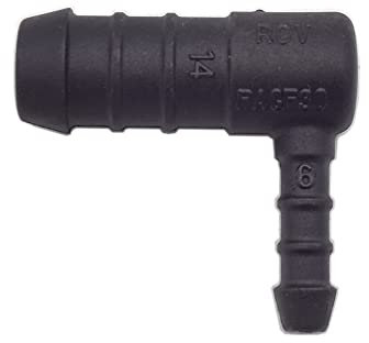 1 x YOU.S Original Schlauchverbinder Zwischenstück RGV Ø 14x6 mm 90° Winkel - L Form