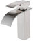 GENBONS Robinet de salle de bain en acier inoxydable | Robinet cascade de lavabo pour salle de bain | Mitigeur lavabo monocommande froid | Robinet cascade en acier inoxydable