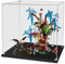 HCAEIOFJ Clear Acrylic Display Case for LEGO DREAMZzz 71461 Applicable for Fantastical Tree House Toy Display Box Gift(Display Case Only) (Black Bottom 2mm)