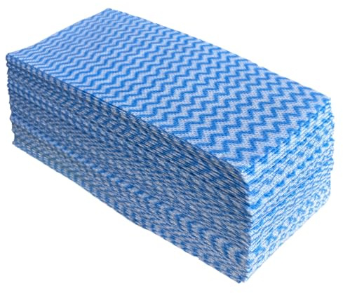 Faliuepe All Purpose Cloths Disposable Cleaning Blue J Cloths Gentle & Reusable for Household and Professional Cleaning Ideal for Polishing,Washing Dishes,20x40cm-50pack