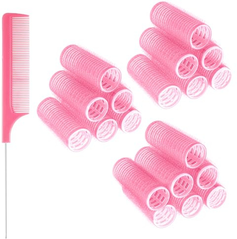 Lot de 19 bigoudis ondulés sans chaleur - Clips auto-agrippants pour dormir pendant la nuit - Mini pinces à cheveux - Barre de volume sèche - Doux - Fin - Épais - Court - Long - Accessoire de coiffure
