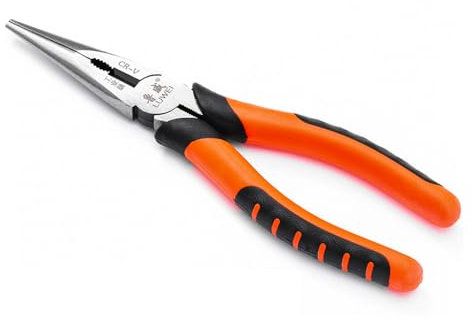 2-Pack 6-Inch Insulated Long Nose Pliers with Wire Cutter – High-Carbon Steel Heat-Treated Electrician Tools, Non-Slip Ergonomic Grip for DIY, Crafts & Mechanical Repairs