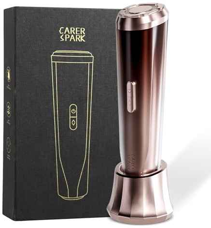 CARER SPARK Dispositivo Radiofrequenza Viso 3MHz, Massaggiatore Facciale Anti-Età con Ultrasuoni EMS Fototerapia Riduzione Rughe e Linee Sottili Cura del Viso Elettrica Multifunzionale