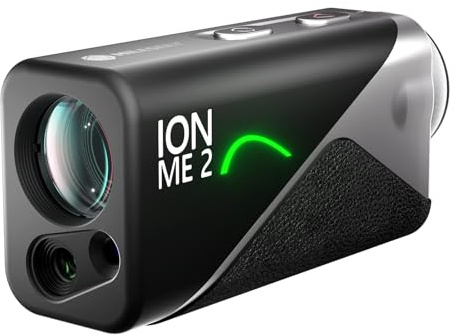 MILESEEY IONME2 Golf Rangefinder with Slope -1100 Yards Laser Range Finder Golf with Red & Green Display, 0.1s Flag Pole Locking Vibration with Ball to Pin Mode, 6X Magnification Magnetic Rechargeable