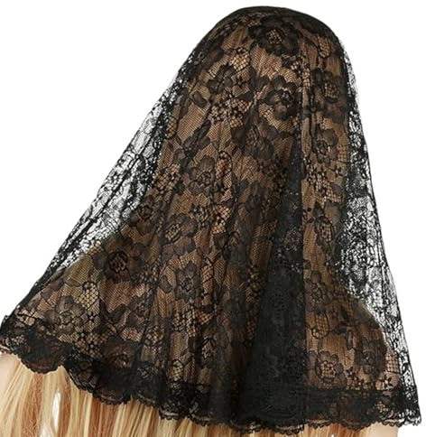 Mantilla velo de novia floral para la cabeza, regalo de novia, despedida de soltera, velo de noche de boda para novia, velos y tocados, Negro, Talla única