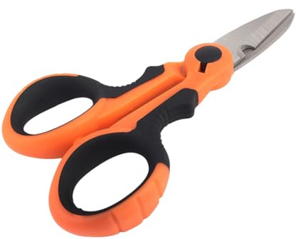 UPKOCH Tijeras para Pesca De Alta Resistencia Acero Inoxidable Diseño Dentado para Corte De Sedal Trenzado Mango Antideslizante TPE Compactas y Portátiles para Accesorios De Pesca Agua