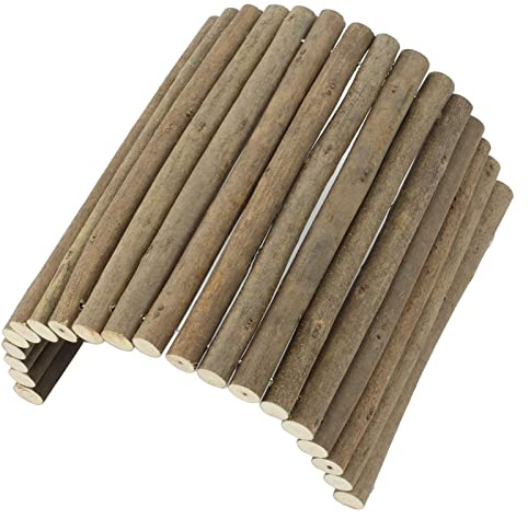 Ausla Ponte in Legno per Criceti, Scaletta Flessibile per Roditori, Ideale per Arrampicarsi e Nascondersi, Perfetto per Porcellini d'India e Cincillà (20 * 40CM)