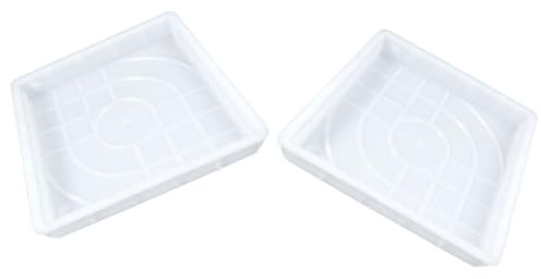 FOMIYES Stampo per Mattoni da Giardino in Plastica Pp Riutilizzabile 25x25x4 Cm, Set 2 Pezzi per Pavimentazione Fai da Te, per Camminamenti, Terrazze e Bordi Piscina