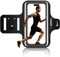 PORTHOLIC Brassard de Course avec Bandes Réfléchissantes, Étui Sportif Anti-Eau pour iPhone 16/15 Pro Max/11/XS, Galaxy S25/S24 Ultra + Porte-Cartes, Porte-Écouteurs et Sangle Extensible