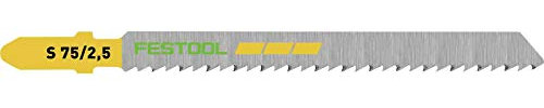 Festool 204256 Jigsaw Blade 5-Pieces, 2.5 mm Tooth Pitch, 75 mm Tooth Length