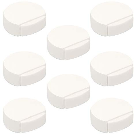 8 Un. TOPE Puerta madera lacada blanco 45x42x16MM con Adhesivo para suelo