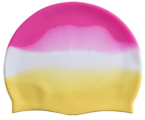 HYCOPROT Kinder Unisex Badekappe 100% Silikon Badekappen Anti-Rutsch Bequeme und Dehnbare wasserdichte Bademütze, Classic wasserdichte Badehaube für Langes und Kurzes Haar (pyw)