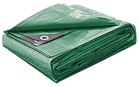 STARPYNG-180g/m² Grün 4mx5m Abdeckplane, Planenabdeckung, Wasserdicht, UV-beständig, witterungsbeständig, Abdeckung von Autos, Booten, Innenhöfen, Camping, Holzplane