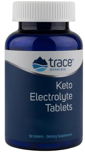 Trace Minerals Research Keto Electrolyte Tablets (Elektrolyt-Tabletten), 90 vegane Tabletten, Laborgeprüft, Vegetarisch, Glutenfrei, Sojafrei, Gentechnikfrei