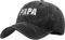 XYIYI Papa Schwarz Vintage Basecap Verstellbare Distressed Washed Baseball Kappe für Damen Herren