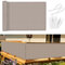 Sunnylaxx Balkon Sichtschutz 100x200cm, Taupe Balkonverkleidung Balkonabdeckung Balkonbespannung Blickdichte Windschutz und UV-Schutz mit Kabelbinder