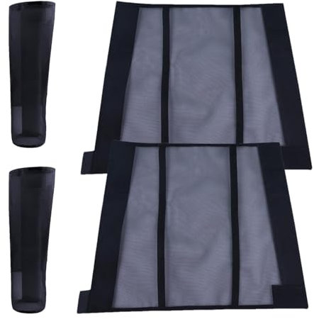 Pferdegamaschen 4er-Set, Fliegengamaschen für,Wiederverwendbare Fliegengamaschen für 4 Stück | Fliegenstiefel, atmungsaktives Mesh für Komfort, lindert die Ermüdung der Beine und reduzie
