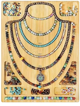 Tavole per Perline, Vassoio per Perline in Legno per Creazione di Braccialetti, Bordo di Perline per Creazione di Gioielli Fai Da Te