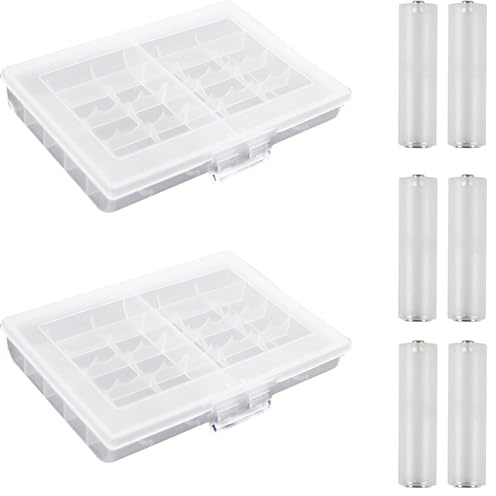 VISSQH 6 pezzi Convertitore adattatore batteria AAA ad AA cilindrico con AA a AAA Custodia Batteria in Plastica