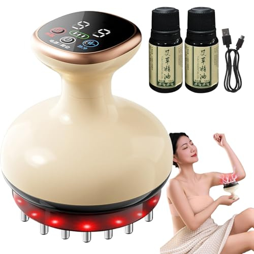 Massaggiatore Anticellulite,Strumento Rimuovi Cellulite | Rimozione Grasso Manuale Modellatore Corporeo con 9 Livelli Regolabili e Luce Rossa per Uomo e Donna