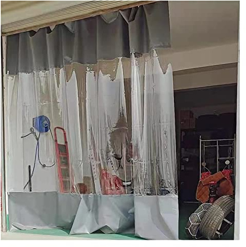 SAJMN Rideaux d'extérieur en Plastique Transparent et imperméable avec œillets, Panneaux latéraux Transparents pour Porche, pergola, Patio, Gazebo, Jardin, cloison de Protection 360 x 250 cm (11,8