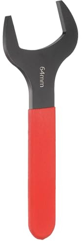 QUARKZMAN Clé Plate À Ouverture Simple 64mm Métrique Angle D'Inclinaison De 15 Degrés Clé À Ouverture En Forme De U Petite Tête Plate Clé Noircie Avec Rouge Pour Réparation Assemblage