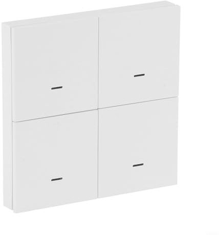 Interruttore Smart Home a 4 marce con 12 modalità di scena personalizzabili, interruttore scenario per app Smart Life di Tuya per uso quotidiano, compatibile con hub Zigbee
