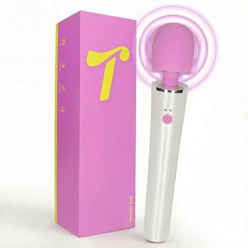 Tickle Toys® Wander Lust | Vibratore Wand 2 In 1 e Dispositivo Massaggio | 12 Modalità di Vibrazione | Testa Flessibile | Silicone Morbido Sicuro per il Corpo | Impermeabile IPX7 | Silenzioso | Viola