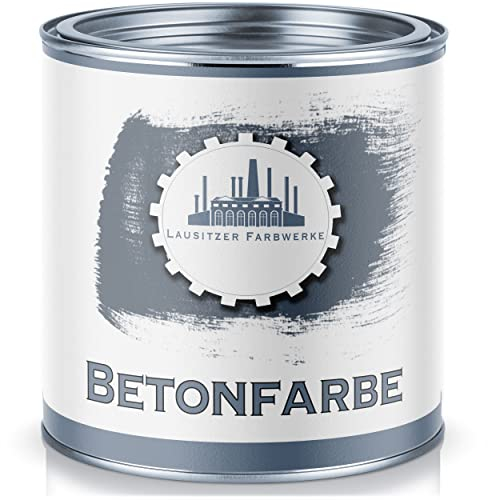 Lausitzer Farbwerke Betonfarbe Bodenfarbe traditionelle Fassadenfarbe für mineralische Untergründe (Stein, Mauer, Beton, Fassade, Putz, Zement usw.) Farbauswahl (1 L, Feuerrot (RAL 3000))