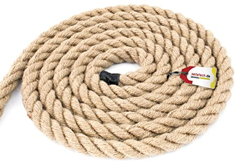 Seiletech.de | 15 m JUTESEIL 20 mm | Naturfibrer avspärrningsrep jute tjuv tvinnad rep dragkamp