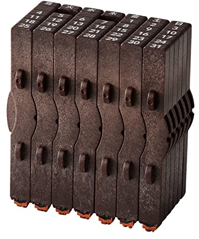 Shachihata GRJ-5ACJ Rubber Stamp Consolidated Numbers Stamp Perpetual Calendar Japanese