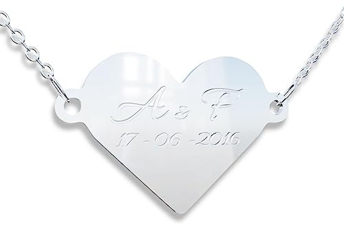 Collana personalizzata con nome , iniziali - collana personalizzabile incisione laser , iniziali , nome - ideale per regalo , san Valentino , festa della mamma - 100% made in italy