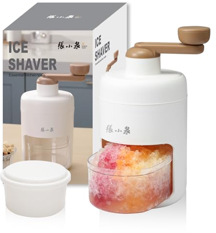 ZHANG XIAO QUAN SINCE 1628 Hand-cranked Shaver Ice and Snow Cone Machine, Manual Shaved Ice Machine Household Protable Small Slushie Machine - BPA Free