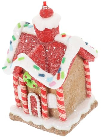 Cabilock Miniaturhaus Für Weihnachten Mini Haus Deko Weihnachtstischschmuck Hausschmuck Aus Polymerton Tischdekoration Weihnachtsdorfhaus Festival Schreibtischschmuck