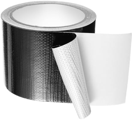 Hpmjz Black Butyl Waterproof Repair Tape Heavy Duty Adhesive Waterproofing Tape Outdoor Repair Patch for Fabric Awning RV Roof Underbelly Tarp Tent Sail and Boat Cover Outdoor Repairs Patch 25FT x 3