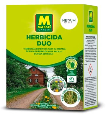 Herbicida TOTAL DUO Pack 2x100ml | Herbicida para Malas Hierbas Potente, Elimina Hoja Ancha + Hoja Estrecha Sin Dañar el Suelo | Para 30L de Agua, Fácil de Aplicar, Uso Doméstico Seguro | Nexum Market