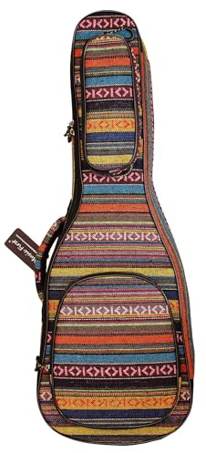 MUSIC FIRST Original Design 0.6 (15mm) Thick Padded Country Style Guitalele, 30 inch Mini Guitar Case, Guitar Bag, 30 inch Guitar backpack. (30~31 inch) PLS CHECK PHOTO No.2 AND MEASURE YOUR GUITAR!