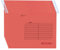 Hängemappen Foolscap,25 Stück Hängemappe mit Tabs und Karteneinsätzen für Schule, Zuhause, Büro(Red)