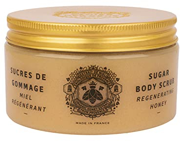 Panier des Sens Body Scrub mit Bio-Honig aus der Provence - Peeling für Körper, Hände und Füße - Made in France, 99% aus Inhaltsstoffen natürlichen Ursprungs