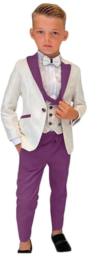 Ledare av skönhetskostymer för pojkar set 3 delar passar för pojke byxa kostym set bröllopssida pojke fest bal formell outfit