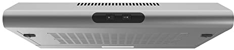 Statesman VH60SS Visor Cooker Hood, 2 Speed Settings, LED Light, Push Button Control, 1.5W LED Light, Metal and Aluminium Grease Filters, Stainless Steel