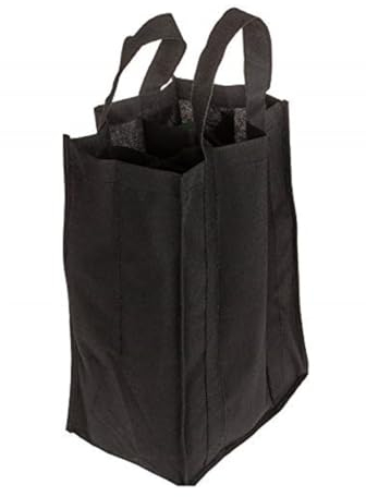 ReWu Flaschentasche für 6 Flaschen bis zu 1,5 Liter Flaschenkorb Wiederverwendbar Bottle Bag Tragetasche mit Trennwänden Aufbewahrungstasche Flaschenträger Kunststoff 28 x 17 cm