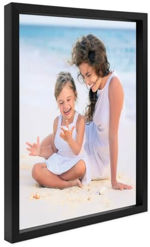 PHOTOLINI Cadre photo 3D à remplir 50 x 70 cm noir, cadre boîte profond, pour objets jusqu'à 3 cm, bois MDF, verre acrylique - pour les loisirs créatifs & comme cadeau