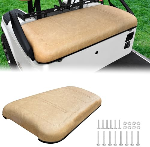 HEOHOU Golf Cart Front Seat Bottom Replacement Cushion Assembly for EZGO TXT Medalist 1994-2013 Models,Tan