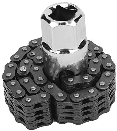 Matybobe Clé à Chaîne Robuste de 14 Cm pour Filtre à Huile, Outil Universel de Réparation Automobile