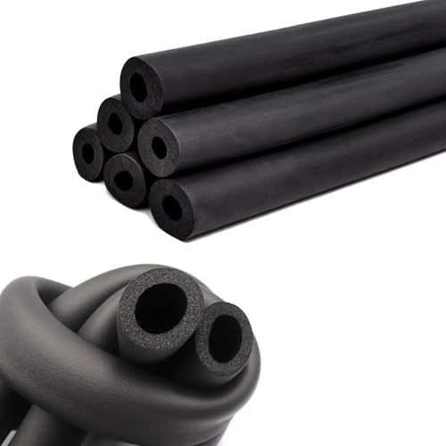Svart rörisolering skumrör ID 6mm till 100mm, skumslang värmebevarande lock for utomhus- och inomhuspool handtag, varma eller kalla rör kran, sprinkler(T20mm X ID110mm X L1.8M)
