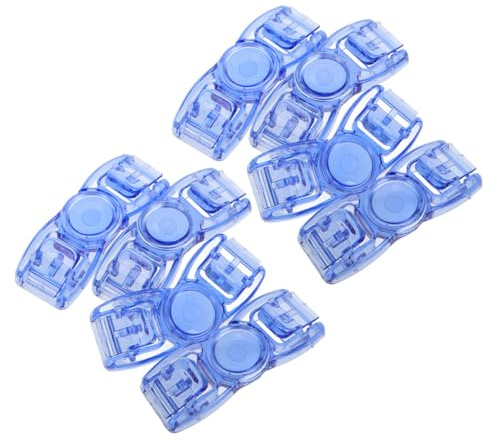 Alasum Lot de 8 Boucles Étanches pour Lunettes de Natation Clips de Sangles en Plastique Bleu Système de Fixation Ajusteur Rapide pour Maintien Sécurisé Lors Natation