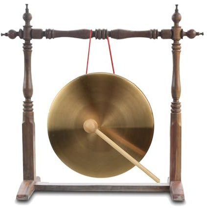 Traditionell Kinesiskt Litet Gong-musikinstrument – Metal Gong Med | Trähammare För Barn, Parader, Festivaler Och Underhållning, Förbättrar, Hand-öga-koordination Och Slagverksfärdigheter