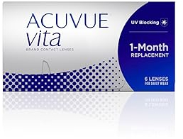 ACUVUE Vita Monatskontaktlinsen mit komfortablem Tragegefühl – Den ganzen Monat lang – -2,5 dpt & BC 8.4 – Mit UV Schutz & durchgängig hohem Feuchtigkeitsgehalt – 6 Linsen